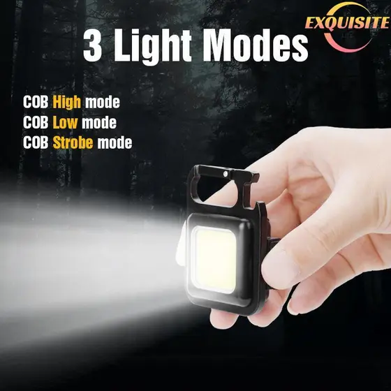 [EL-t] COB Led Luz Camping Alta Potência Tipo-C Lanternas Recarregáveis Tocha Mini Lanterna Holofote Chaveiro De Trabalh
