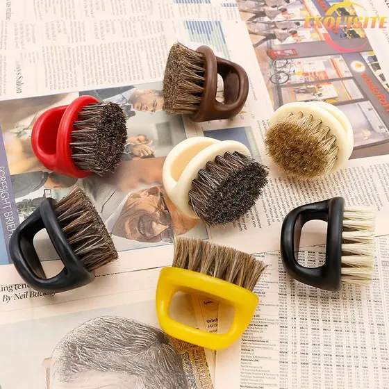 [EL-t] Escova De Anel De Barba Masculina Design Cerdas De Cavalo Barbear Portátil Barbeiro Escovas Salão De Beleza De Li