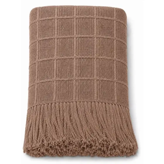 Manta Xale 100% Algodão Franjas Sofá 1,70x1,40 Decorativa Cama Poltrona Toque Macio