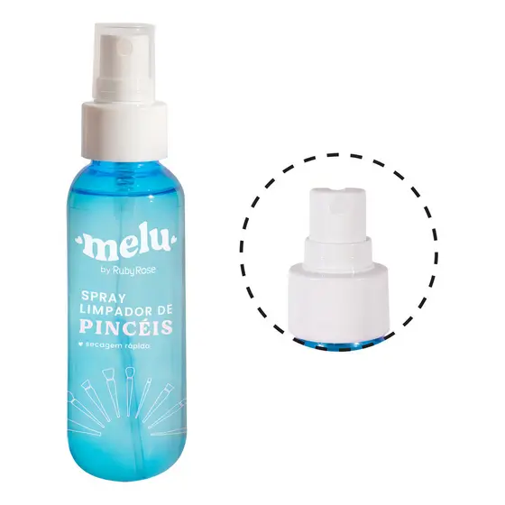 Spray Limpador De Pincéis Secagem Rápida Melu by Ruby Rose 100ml