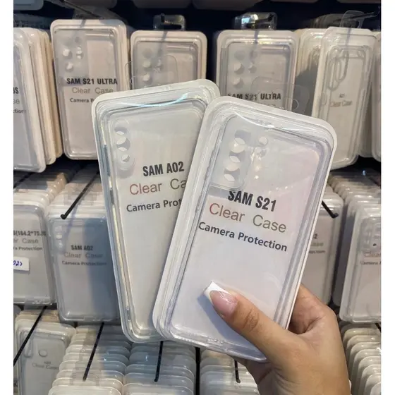 Capa transparente Acrílico clear case resistente à queda Samsung S20 / S20 PLUS / S20 ULTRA/ S20 FE / S21 / S21 PLUS / S21 ULTRA
