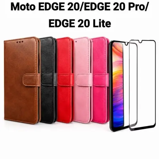 Capa de carteira flip cover Proteção completa 360° Fecho magnético EDGE 20 PRO EDGE 20 LITE EDGE 20 G84 G77 G37 G17 G14