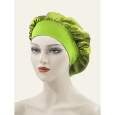 Touca de Cetim Antifrizz - VERDE LIMÃO - Tratamento Capilar Sono de Beleza