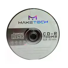 2 Mídia Virgem Cd-r maketeck Logo 700mb 80min Original - Nota Fiscal C/ENVELOPE
