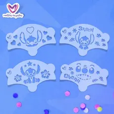 Stencil Stitch Pintura Facial - 4 Unidades
