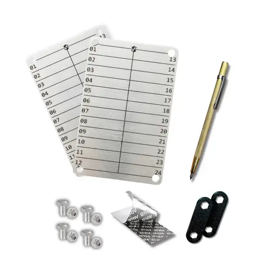 Kit 2 Cold Wallet Aço Inox + Chave de Fechamento + Riscador + Lacres