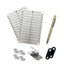 Kit 2 Cold Wallet Aço Inox + Chave de Fechamento + Riscador + Lacres
