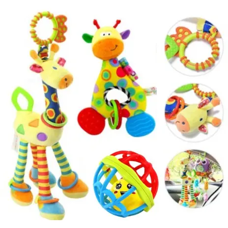 Brinquedo de Pelúcia Infantil Bebê Mobile Carrinho Passeio Bebê Conforto