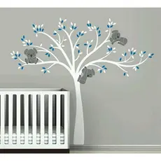 Adesivo de Parede Árvore Coala Azul