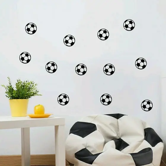 Adesivo Decorativo Cartela Bolas de Futebol