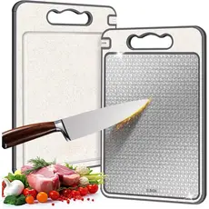 Lumai Tábua Corte Dupla Face Inox 304 Carne Legumes Antibacteriana Afiador Cozinha PP