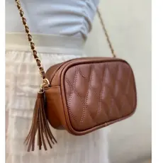 Bolsa Feminina Transversal Matelassê Alça Corrente Dourada Pequena Festa Clutch Couro Sintético de Ombro Tiracolo