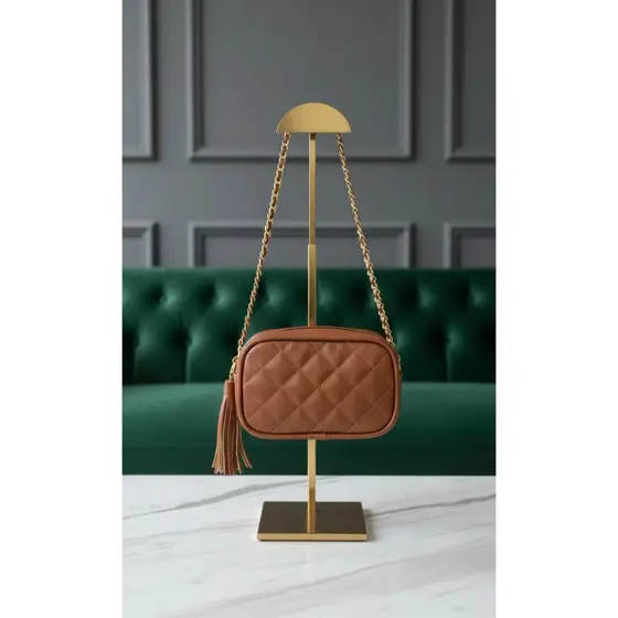 Bolsa Feminina Metalasse Pequena Alça Corrente Transversal Casual Chic Luxo Dia a dia Presente de Natal