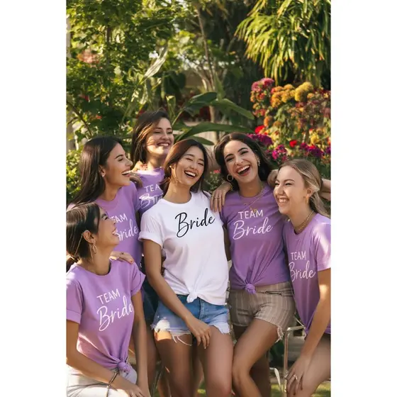 Camisa T-Shirt Casamento Madrinhas Noiva Despedida de Solteiro Chá de Cozinha do P ao PlusSize