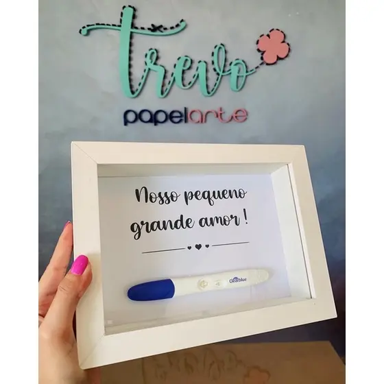 Porta retrato Revelação de gravidez