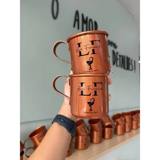Caneca alumínio bronze moscow mule 370ml