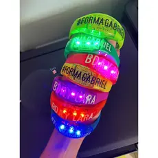 10 Pulseiras de Led Personalizadas Acende com a Batida da Música