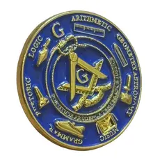 Pin Broche Botton Maçom Maçonaria Símbolos Maçônicos Azul