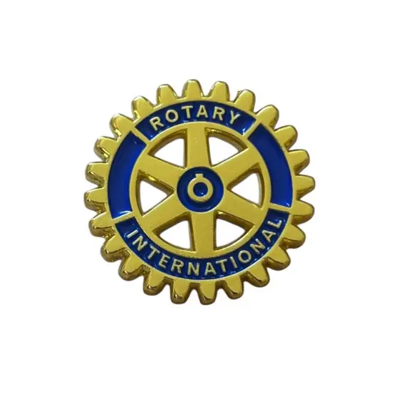 Pin Broche Rotary International Club Roda Metal Dourado