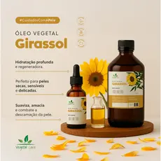Óleo de Girassol 100% Puro e Natural 500ml Prensado a Frio Original