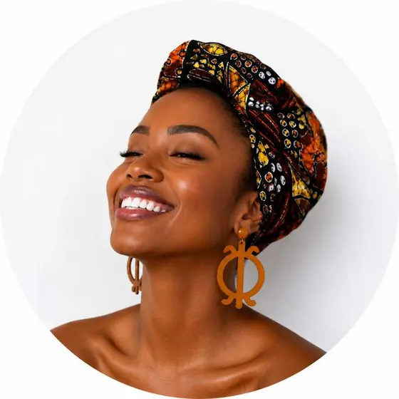 Turbante Afro Em Tecido Africano Lindo Ótima Qualidade