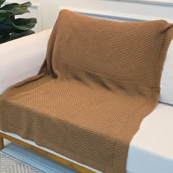 Manta de Tricot Sofá Poltrona 150x100cm Siena Decor Sala