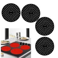 Kit com 2/4/5 Protetor de Silicone para Fogão de Indução Tapete Almofada para Fogão de Indução