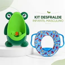 Penico Mictório sapinho + redutor de assento sanitário almofadado desfralde infantil meninos