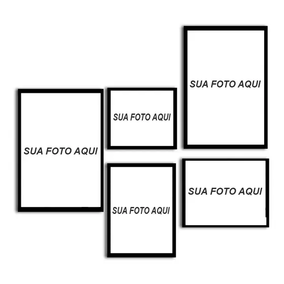 Kit 5 Placas Decorativas Personalizadas Com Sua Imagem