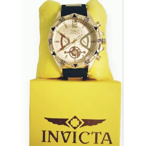 Kit Relógio Masculino Dourado Prata Aço + Caixa