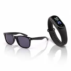Conjunto Relógio Infantil Masculino LED e Óculos de Sol Menino