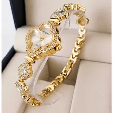 Relógio Casual Feminino Luxo Bracelete Strass Elegante Quartz Analógico
