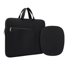 Capa Case Luva Para Notebook 15,6 Bolso Extra + Mouse Pad Pro Preto