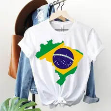 Camiseta T-shirt Blusa DO BRASIL Feminina MAPA DO BRASIL