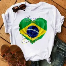 TSHIRT, Camiseta feminina, blusa Brasil, borboleta, leão, Jesus, Patriota, copa