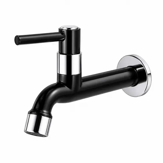Torneira para Cozinha Tanque 1/4 de Volta com Arejador Preto