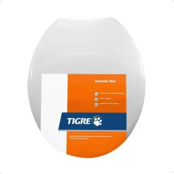 Assento Sanitário Universal Tampa De Vaso Privada Oval Banheiro Tigre