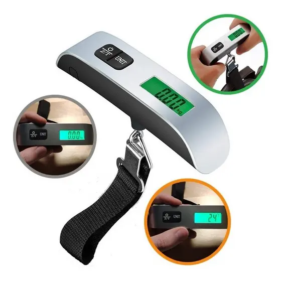 Balança Digital Portátil 50kg/10g – Precisa, Compacta e Ideal para Malas, Viagens e Bagagens ✈️