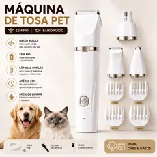 Máquina de Tosa Pet Sem Fio USB Aparador de Pelos para Cães e Gatos Baixo Ruído Patas Rosto Orelhas