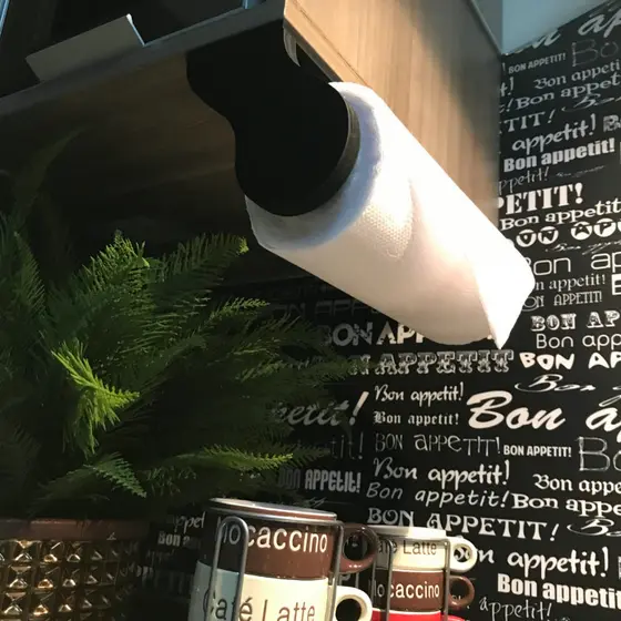 Porta rolo de papel toalha - Para armários - em MDF