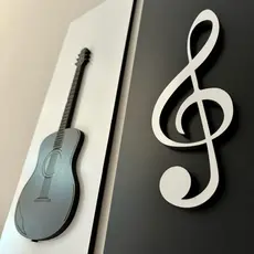 Quadro Decorativo kit Música instrumento MDF Gravação a Laser Decoração Perfeita Amantes Música Par