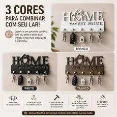 Ganchinhos multiuso Home Sweet Home - 5 posições Lembrancinha Presente Mimo perfeito Decore sua Casa