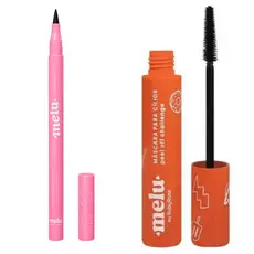 Conjunto Ruby Rose: Máscara para Cílios Peel-Off Melu RR-5151 + Delineador HB094 - Volumizador