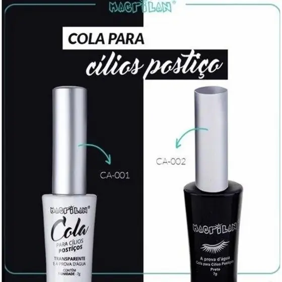 Cola Para Cílios Postiços Transparente - A PROVA D'AGUA Macrilan