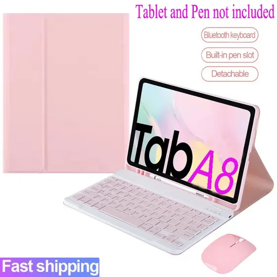 Capa De Teclado Sem Fio Bluetooth por Samsung Galaxy Tab A8 10.5 2021 SM-X200 X205