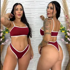 conjunto jade top bicolor calcinha asa delta com forro algodão 2x1 serve para dia dia.ou biquini