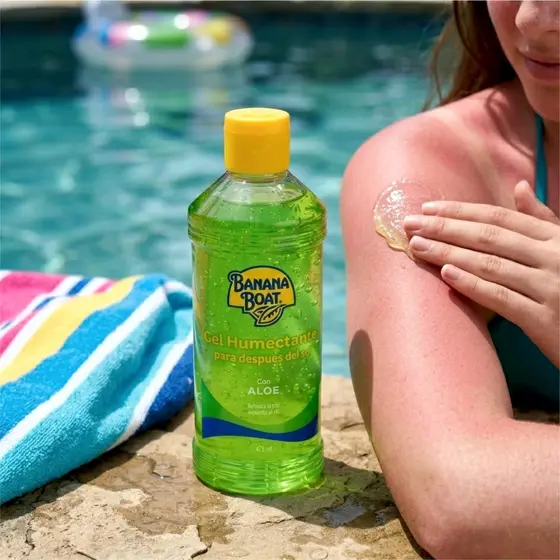 Gel Pós-Sol Aloe Vera Banana Boat Refrescante Alívio Imediato Não Oleoso Pele Suave e Hidratada
