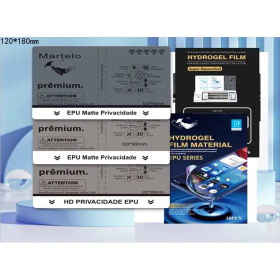 Hydrogel film EPU Blindagem Anti-risco HD/Fosca/Privativa fosca avulso 10 unidades