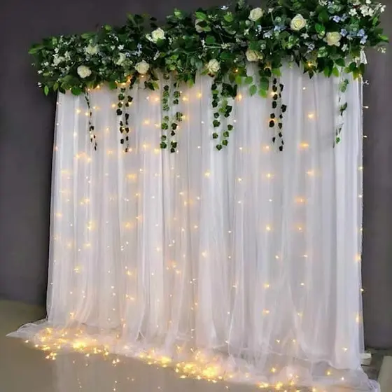 Tecido Voil 5,00mt comprimento x 3,00mts Larg - Branco - Transparência Cortinas Decoração e Festas.