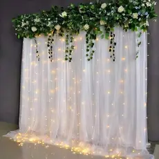Tecido Voil 5,00mt comprimento x 3,00mts Larg - Branco - Transparência Cortinas Decoração e Festas.